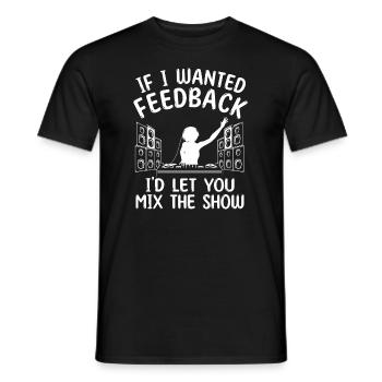Si je voulais un ingénieur du son en retour - T-shirt homme - noir - Devant - AI Model Male 178 light (178cm)