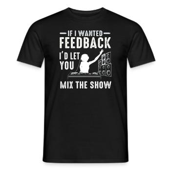 Si je voulais un ingénieur du son en retour - T-shirt homme - noir - Devant - AI Model Male 178 light (178cm)