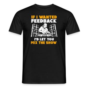 Si je voulais un ingénieur du son en retour - T-shirt homme - noir - Devant - AI Model Male 178 light (178cm)