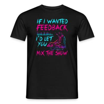 Si je voulais un ingénieur du son en retour - T-shirt homme - noir - Devant - AI Model Male 178 light (178cm)
