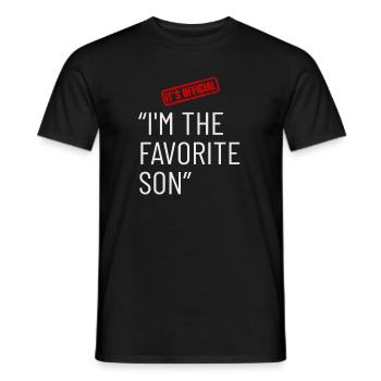 C'est officiel, je suis le fils préféré - T-shirt homme - noir - Devant - AI Model Male 178 light (178cm)