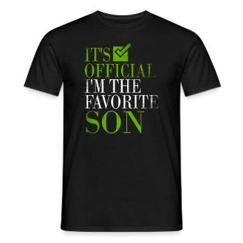 C'est officiel, je suis le fils préféré - T-shirt homme - noir - Devant - AI Model Male 178 light (178cm)