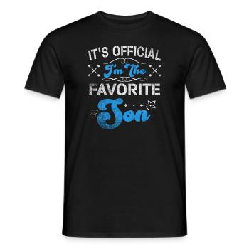 C'est officiel, je suis le fils préféré - T-shirt homme - noir - Devant - AI Model Male 178 light (178cm)