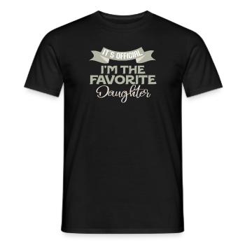 It's Official I'm The Favorite Daughter - Men's T-Shirt - black - Front - AI Model Male 178 light (178cm)