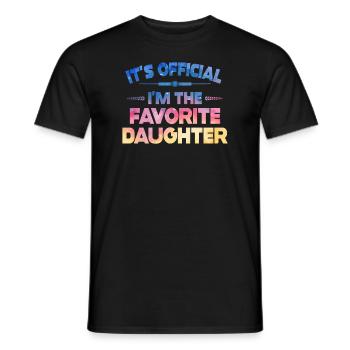 It's Official I'm The Favorite Daughter - Men's T-Shirt - black - Front - AI Model Male 178 light (178cm)