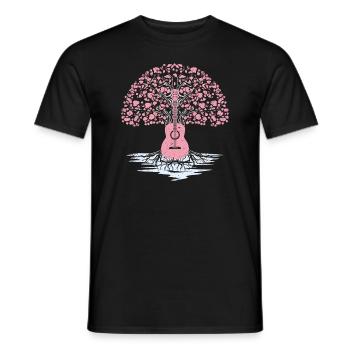 Yggdrasil Musicien de la nature Arbre de vie - T-shirt homme - noir - Devant - AI Model Male 178 light (178cm)