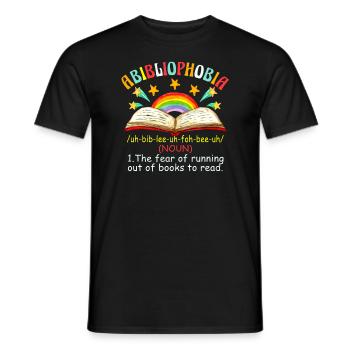 Abibliophobie Rat de bibliothèque Lecture de livres - T-shirt homme - noir - Devant - AI Model Male 178 light (178cm)