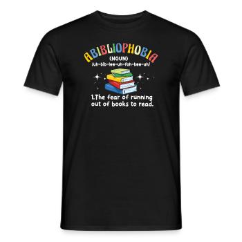 Abibliophobie Rat de bibliothèque Lecture de livres - T-shirt homme - noir - Devant - AI Model Male 178 light (178cm)