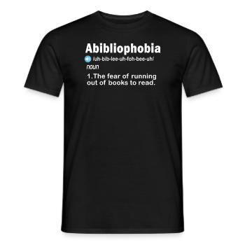 Abibliophobie Rat de bibliothèque Lecture de livres - T-shirt homme - noir - Devant - AI Model Male 178 light (178cm)