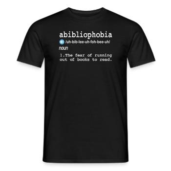 Abibliophobie Rat de bibliothèque Lecture de livres - T-shirt homme - noir - Devant - AI Model Male 178 light (178cm)