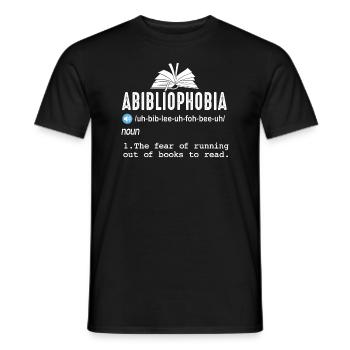Abibliophobie Rat de bibliothèque Lecture de livres - T-shirt homme - noir - Devant - AI Model Male 178 light (178cm)