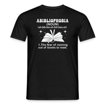 Abibliophobie Rat de bibliothèque Lecture de livres - T-shirt homme - noir - Devant - AI Model Male 178 light (178cm)