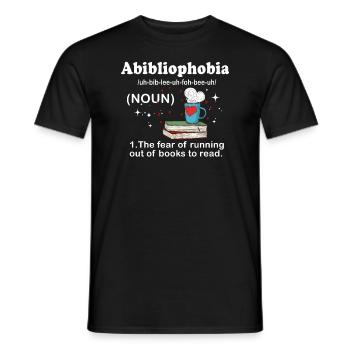 Abibliophobie Rat de bibliothèque Lecture de livres - T-shirt homme - noir - Devant - AI Model Male 178 light (178cm)