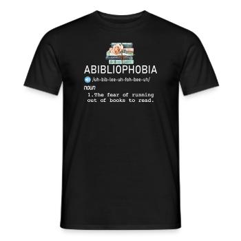Abibliophobie Rat de bibliothèque Lecture de livres - T-shirt homme - noir - Devant - AI Model Male 178 light (178cm)