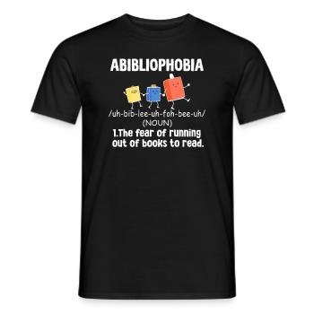 Abibliophobie Rat de bibliothèque Lecture de livres - T-shirt homme - noir - Devant - AI Model Male 178 light (178cm)