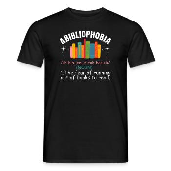 Abibliophobie Rat de bibliothèque Lecture de livres - T-shirt homme - noir - Devant - AI Model Male 178 light (178cm)