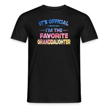 Je suis la petite-fille préférée - T-shirt homme - noir - Devant - AI Model Male 178 light (178cm)