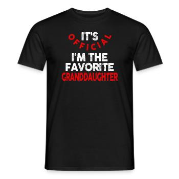 Je suis la petite-fille préférée - T-shirt homme - noir - Devant - AI Model Male 178 light (178cm)