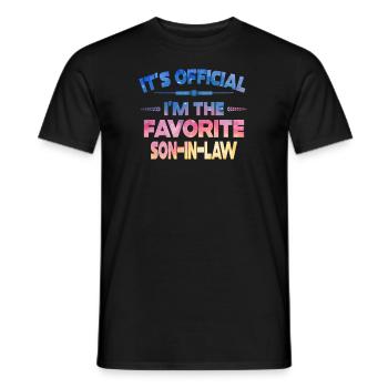 C’est le gendre préféré officiel - T-shirt homme - noir - Devant - AI Model Male 178 light (178cm)