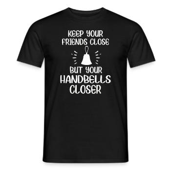 Chorale Instrument de musique Cloche à main Chorale - T-shirt homme - noir - Devant - AI Model Male 178 light (178cm)
