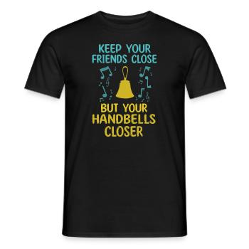 Chorale Instrument de musique Cloche à main Chorale - T-shirt homme - noir - Devant - AI Model Male 178 light (178cm)