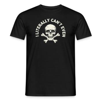 I Literally Cant Even Care - Men's T-Shirt - black - Front - AI Model Male 178 light (178cm)