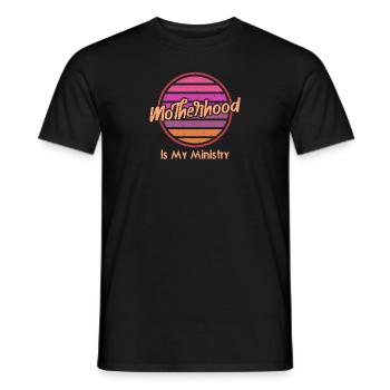 Motherhood Is My Ministry - Men's T-Shirt - black - Front - AI Model Male 178 light (178cm)