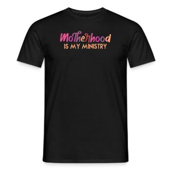 Motherhood Is My Ministry - Men's T-Shirt - black - Front - AI Model Male 178 light (178cm)