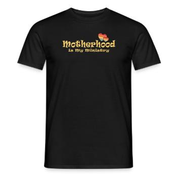 Motherhood Is My Ministry - Men's T-Shirt - black - Front - AI Model Male 178 light (178cm)