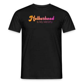 Motherhood Is My Ministry - Men's T-Shirt - black - Front - AI Model Male 178 light (178cm)