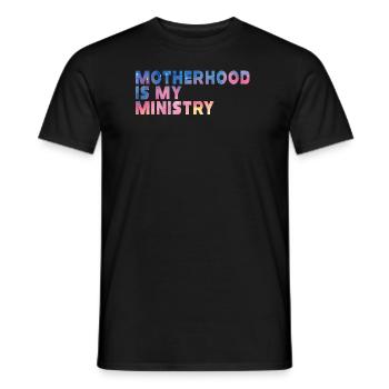 Motherhood Is My Ministry - Men's T-Shirt - black - Front - AI Model Male 178 light (178cm)