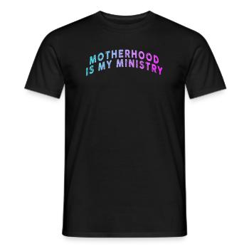 Motherhood Is My Ministry - Men's T-Shirt - black - Front - AI Model Male 178 light (178cm)
