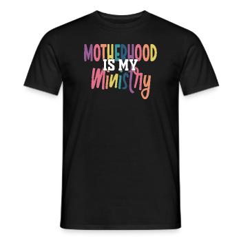 Motherhood Is My Ministry - Men's T-Shirt - black - Front - AI Model Male 178 light (178cm)
