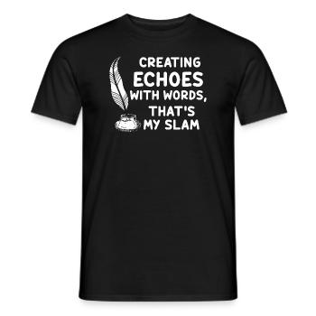 Poetry Slam Schriftsteller Poet Literatur Slam - Männer T-Shirt - Schwarz - Vorne - AI Model Male 178 light (178cm)