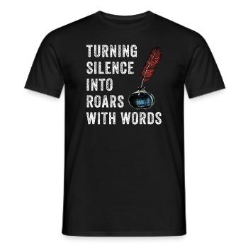 Poetry Slam Schriftsteller Poet Literatur Slam - Männer T-Shirt - Schwarz - Vorne - AI Model Male 178 light (178cm)