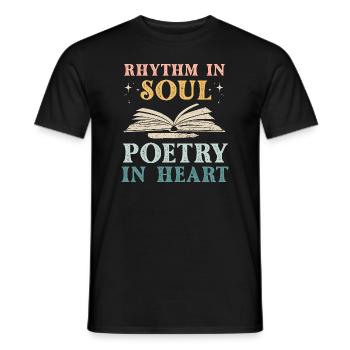 Poetry Slam Schriftsteller Poet Literatur Slam - Männer T-Shirt - Schwarz - Vorne - AI Model Male 178 light (178cm)