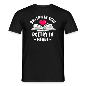 Poetry Slam Schriftsteller Poet Literatur Slam - Männer T-Shirt - Schwarz - Vorne - AI Model Male 178 light (178cm)