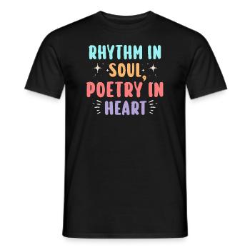 Poetry Slam Schriftsteller Poet Literatur Slam - Männer T-Shirt - Schwarz - Vorne - AI Model Male 178 light (178cm)