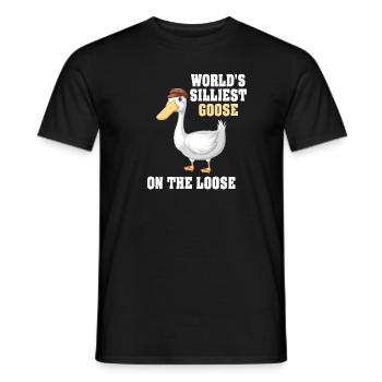 Die dümmste Gans der Welt auf freiem Fuß - Männer T-Shirt - Schwarz - Vorne - AI Model Male 178 light (178cm)