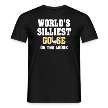 Die dümmste Gans der Welt auf freiem Fuß - Männer T-Shirt - Schwarz - Vorne - AI Model Male 178 light (178cm)