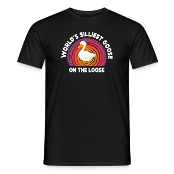 Die dümmste Gans der Welt auf freiem Fuß - Männer T-Shirt - Schwarz - Vorne - AI Model Male 178 light (178cm)