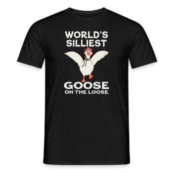 Die dümmste Gans der Welt auf freiem Fuß - Männer T-Shirt - Schwarz - Vorne - AI Model Male 178 light (178cm)