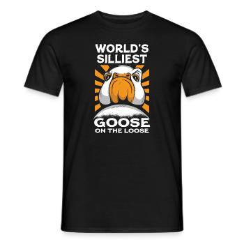 Die dümmste Gans der Welt auf freiem Fuß - Männer T-Shirt - Schwarz - Vorne - AI Model Male 178 light (178cm)