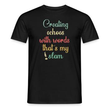 Poetry Slam Schriftsteller Poet Literatur Slam - Männer T-Shirt - Schwarz - Vorne - AI Model Male 178 light (178cm)