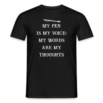 Poetry Slam Schriftsteller Poet Literatur Slam - Männer T-Shirt - Schwarz - Vorne - AI Model Male 178 light (178cm)