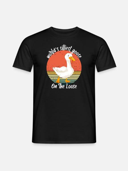 Die dümmste Gans der Welt auf freiem Fuß - Männer T-Shirt - Schwarz
