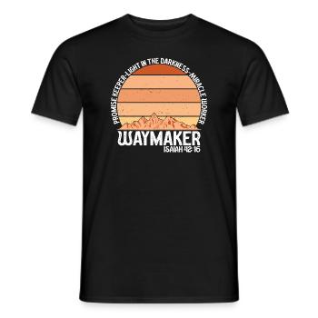 Waymaker Promise Keeper Miracle Worker - Men's T-Shirt - black - Front - AI Model Male 178 light (178cm)