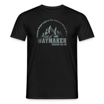 Waymaker Promise Keeper Miracle Worker - Men's T-Shirt - black - Front - AI Model Male 178 light (178cm)