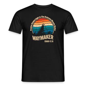 Waymaker Promise Keeper Miracle Worker - Men's T-Shirt - black - Front - AI Model Male 178 light (178cm)