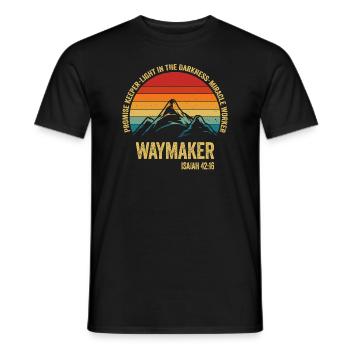 Waymaker Promise Keeper Miracle Worker - Men's T-Shirt - black - Front - AI Model Male 178 light (178cm)